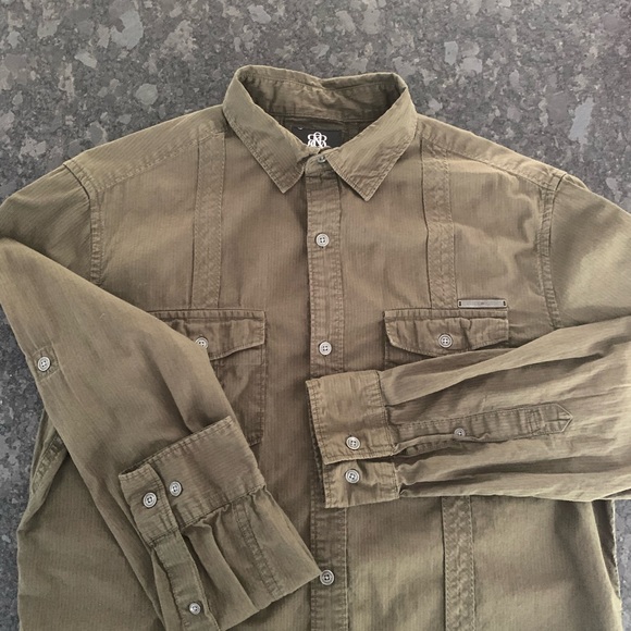 Men's Rock & Republic Casual Button Down Shirt sz Medium - Picture 6 of 14